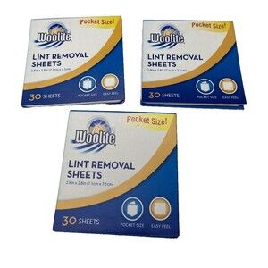 Woolite Lint Roll Sheets 3 Packs of 30 Each - New Condition